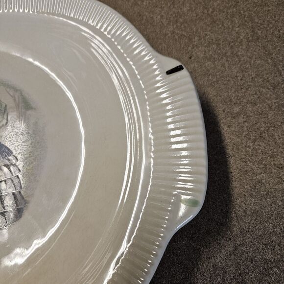 Vintage GODEY PRINTS Salem China Victorian SERVING PLATTER Plate 12x9.5 - Picture 5 of 7